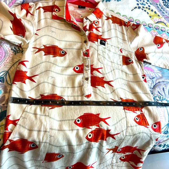 Fish Print midi Dress. Size S. - Picture 8 of 8